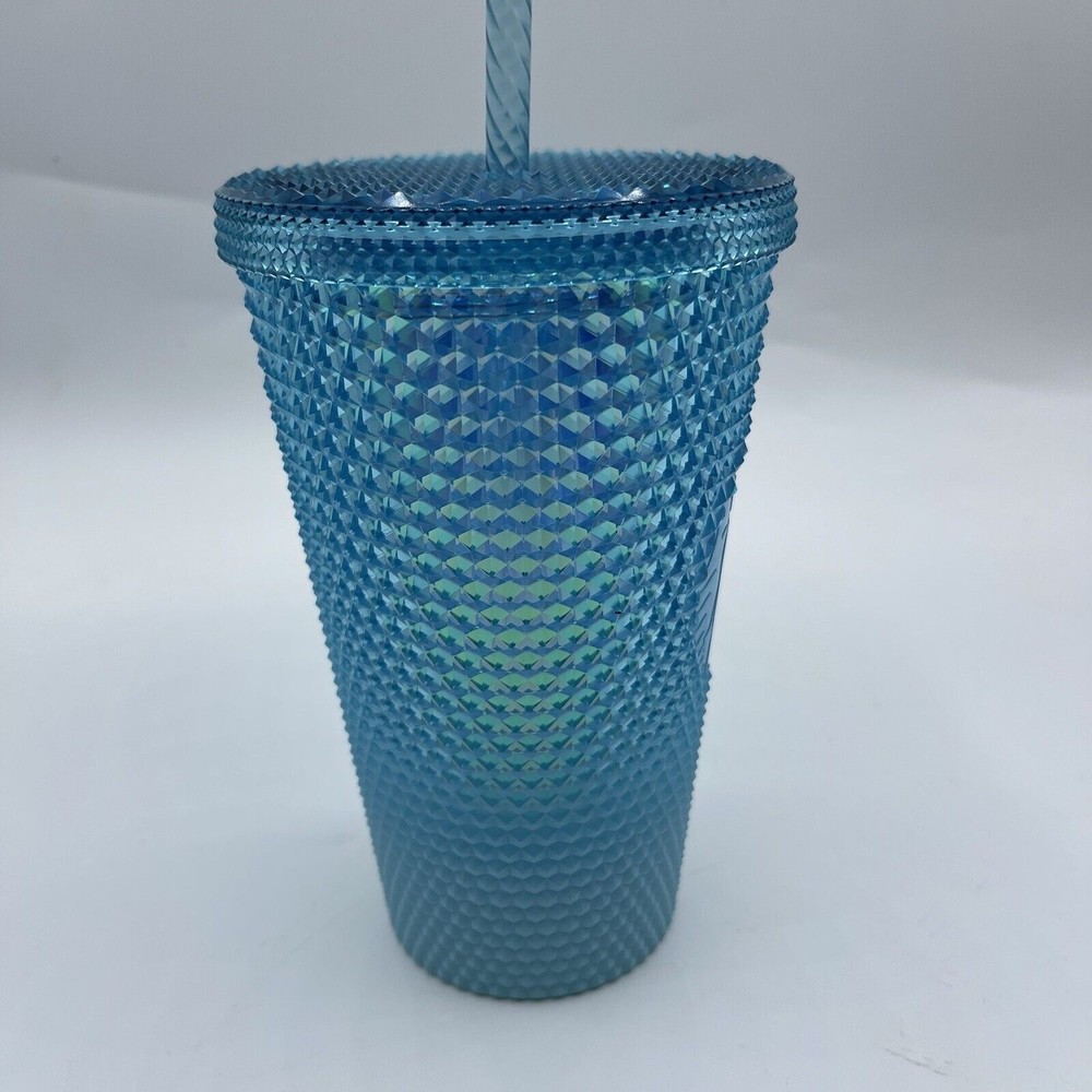 Starbucks Studded Blue Gradient Bling Ombre Cold Cup Tumbler Grande 16oz NEW - Picture 5 of 7
